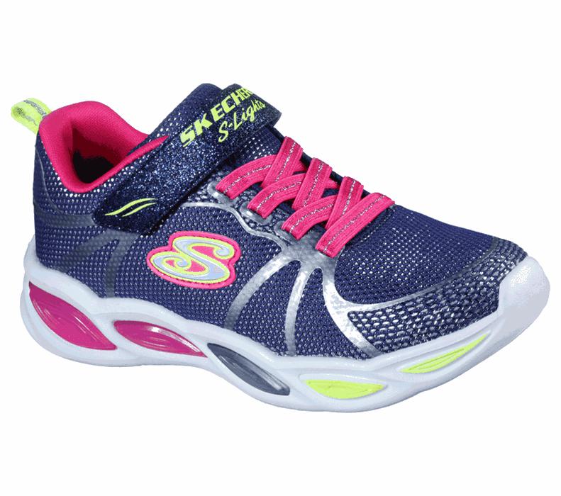 Skechers Flickor Marinblå/Olika Färger Sneakers - S Lights: Shimmer Beams - Sporty Glow - Sverige (D